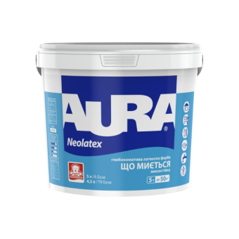 Фарба AURA Neolatex інтер’єрна зносостійка (глибокоматова), 5 л — будматеріали для майстрів та виконробів | Dirom