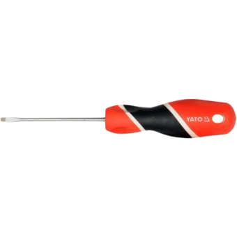 Отвертка YATO: плоский шлиц 3 мм, L = 100 мм YT-25902 — строительные материалы для мастеров и прорабов | Dirom