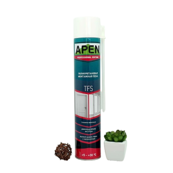 Пена монтажная APEN TFS летняя/зимняя (бытовая), 775 мл (выход до 65 л) — строительные материалы для мастеров и прорабов | Dirom