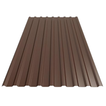 Профнастил кровельный ПК-20 RAL 8017  (шоколад) 0,40 мм 1170/1130*2000 (1лист 2,34кв.м) — строительные материалы для мастеров и прорабов | Dirom