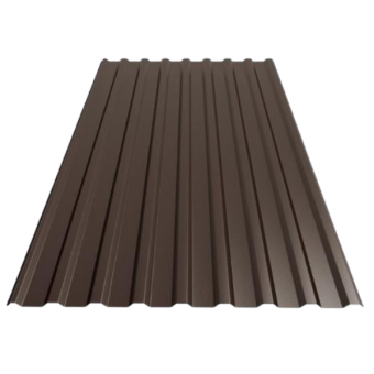 Профнастил кровельный ПК-20 RAL 8019 Мatt ( темный шоколад) 0,40 мм 1170/1130*2000 (1лист 2,34кв.м) — строительные материалы для мастеров и прорабов | Dirom