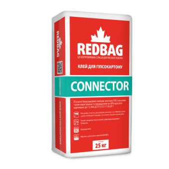 Клей для гипсокартона REDBAG CONNECTOR, 25кг(пал,40шт) (РОЗПРОДАЖ) — строительные материалы для мастеров и прорабов | Dirom