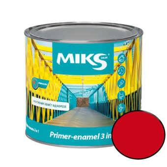 Ґрунт-емаль "3 в 1" МIKS color (червона), 2,3 кг — будматеріали для майстрів та виконробів | Dirom