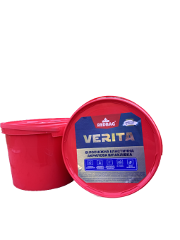 Шпаклівка акрилова еластична білосніжна VERITA RED BAG  3 кг (120шт/пал) — будматеріали для майстрів та виконробів | Dirom
