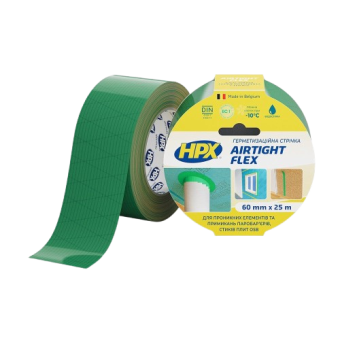 Стрічка герметична для стиків Airtight Flex HPX IS6025 60мм*25 м (зелен.) — будматеріали для майстрів та виконробів | Dirom
