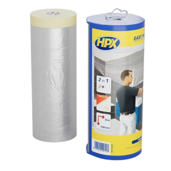 Плівка захисна з малярною стрічкою DE11033 1100ммх33 м (диспенсер) — будматеріали для майстрів та виконробів | Dirom