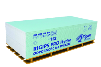  Гіпсокартон вологостійкий RIGIPS PRO Hydro typ H2 (GKBI) 1200x2500x12,5 (64шт./п.)|RIGIPS RBI 1200x2500x12,5  (РОЗПРОДАЖ) — будматеріали для майстрів та виконробів | Dirom