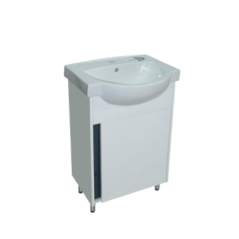 Тумба ХАСТ Terra з умивальником Freja 55 (Kolo) (1 фасад), біла — будматеріали для майстрів та виконробів | Dirom