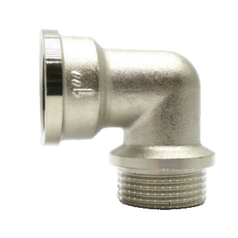 Кут АБ 3/4" НВ нікель UBR12 — будматеріали для майстрів та виконробів | Dirom