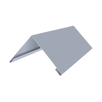 Конек кровельный угловой оцинкованный 0,4мм 2м (полка 170мм) — строительные материалы для мастеров и прорабов | Dirom