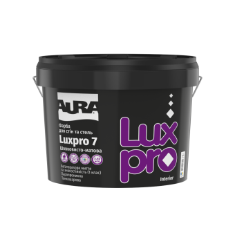 Фарба AURA Luxpro 7 інтер'єрна акрилатна дисперсійна (шовково-матова), 9,5л — будматеріали для майстрів та виконробів | Dirom