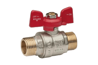 Кран кульовий Brass 15 1/2' ЗВ метелик — будматеріали для майстрів та виконробів | Dirom