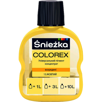 Колер COLOREX 13 (желтый), 100 мл — строительные материалы для мастеров и прорабов | Dirom