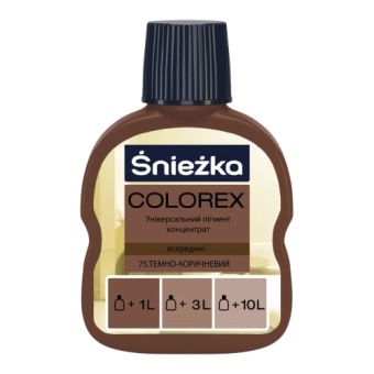 Колер COLOREX 75 (темно-коричневий), 100 мл — будматеріали для майстрів та виконробів | Dirom