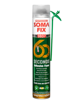 Пена-клей SOMA FIX PROFIT S937  60 секунд 2в1 бытовая/профес 750 мл  — строительные материалы для мастеров и прорабов | Dirom