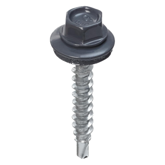 Саморіз покрівельний RAL 7016 4,8*35 (шестигран.голівка 8мм)  — будматеріали для майстрів та виконробів | Dirom