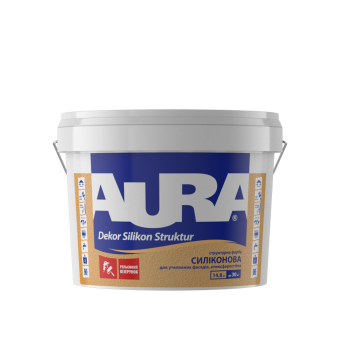 Краска структурная AURA Dekor Silikon Struktur, 14,8 кг — строительные материалы для мастеров и прорабов | Dirom