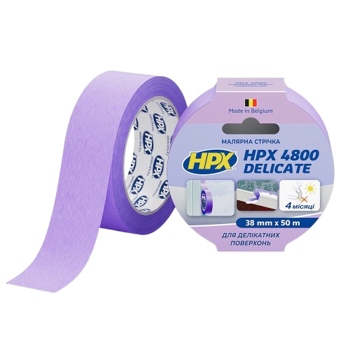 Стрічка малярна HPX4800 60С PW3850 36 мм х 50 м (фіолет.) — будматеріали для майстрів та виконробів | Dirom