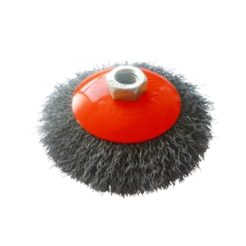 Щетка конусная из рифл. проволоки 125 мм (Hand Tools 028-43) — строительные материалы для мастеров и прорабов | Dirom
