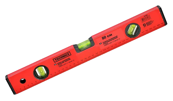 Уровень алюминиевый усиленный 80 см (Intertool 024-26) — строительные материалы для мастеров и прорабов | Dirom