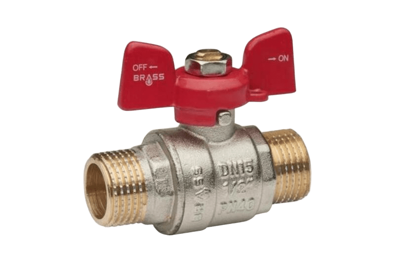 Кран шаровый Brass 15 1/2' НВ бабочка — строительные материалы для мастеров и прорабов | Dirom