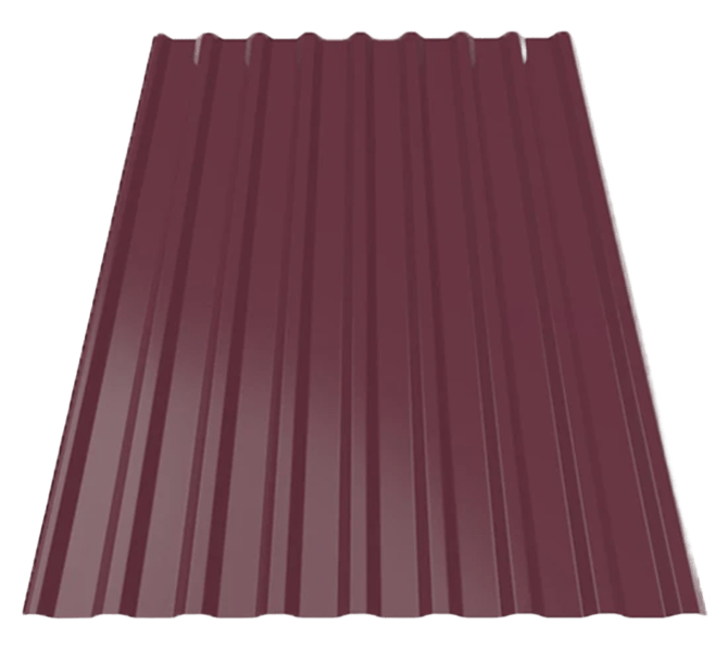 Профнастил ПС-20 0,40 мм 1150/1100х2000, RAL 3005 (винно-красный) — строительные материалы для мастеров и прорабов | Dirom