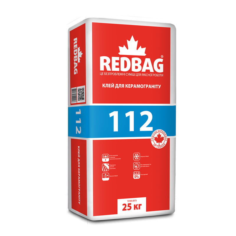 112 Клей для керамогранiту, 25кг — будматеріали для майстрів та виконробів | Dirom