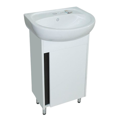 Тумба ХАСТ Terra c умывальником Solo 50 (1 фасад) белый (правый) — строительные материалы для мастеров и прорабов | Dirom