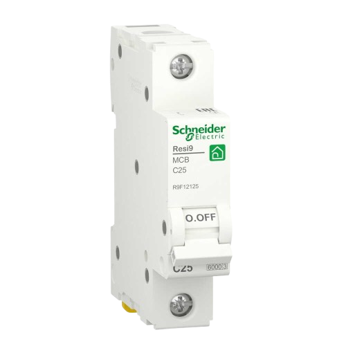Выключатель автомат. RESI9 6kA 1P 25A C Schneider R9F12125 — строительные материалы для мастеров и прорабов | Dirom
