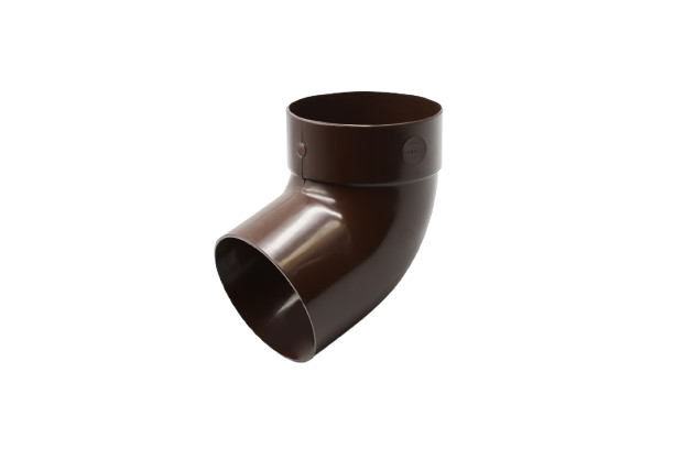 Отвод трубы одномуфтовый 67град. коричневый D100мм RAINWAY — строительные материалы для мастеров и прорабов | Dirom